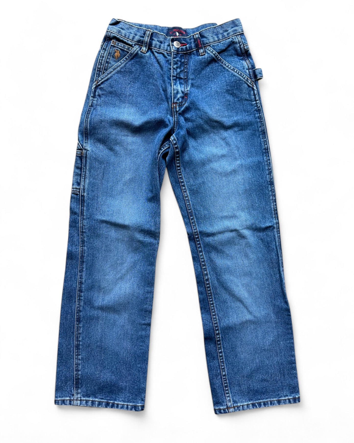 US Polo Association dark wash cargo jeans (11-12yrs)