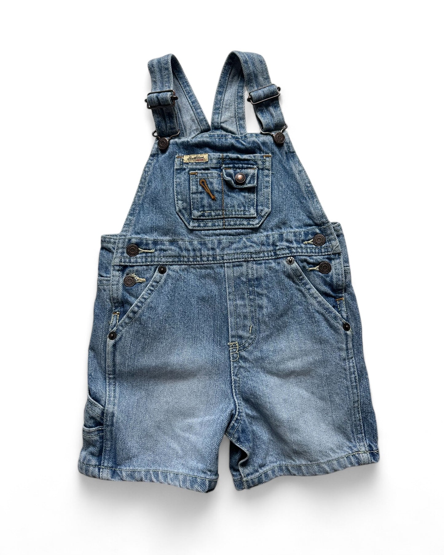 Levi's vintage short light wash denim dungarees (18mths)