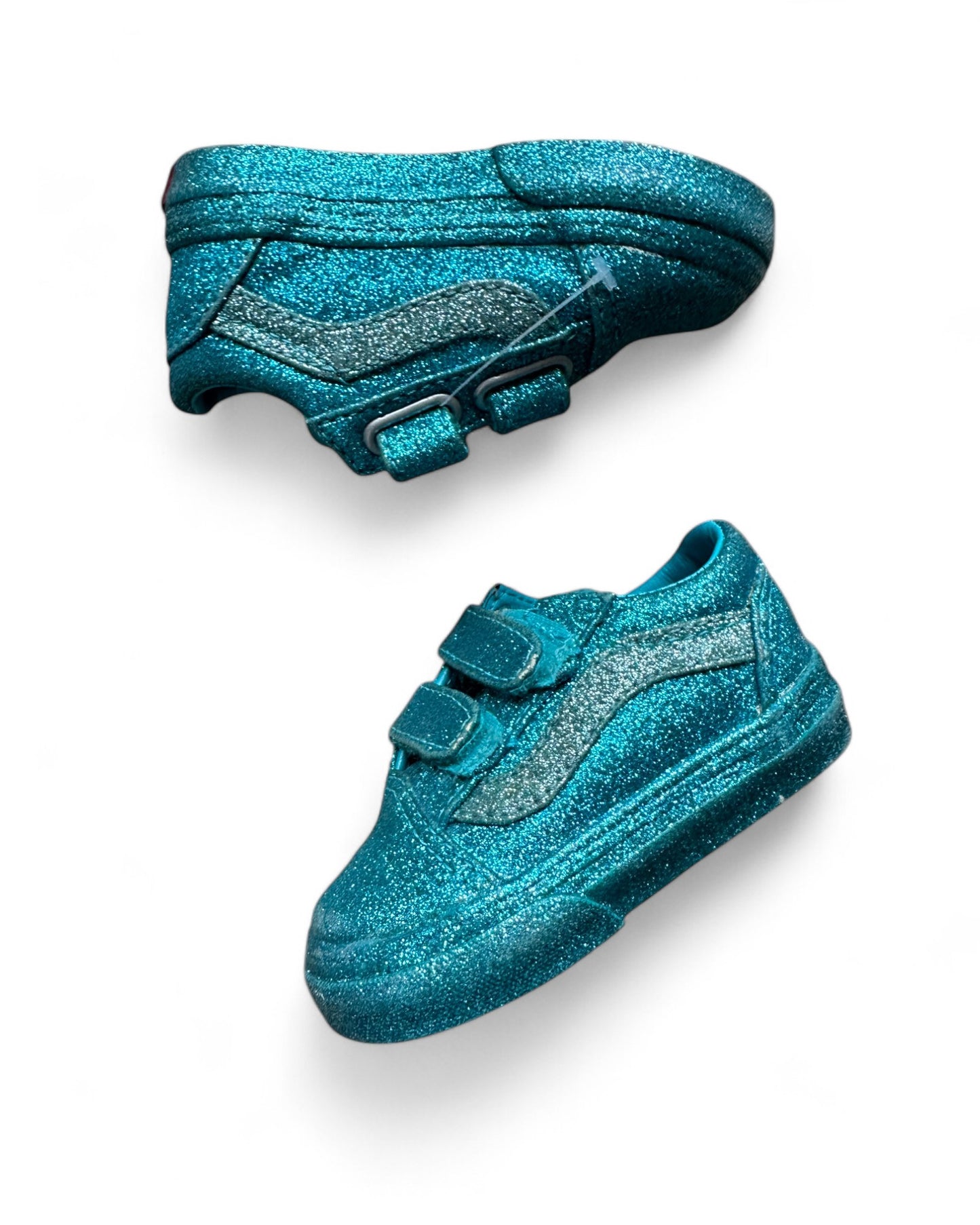 Vans x Opening Ceremony Old Skool V toddler trainers in blue glitter (UK3/5/EU19)