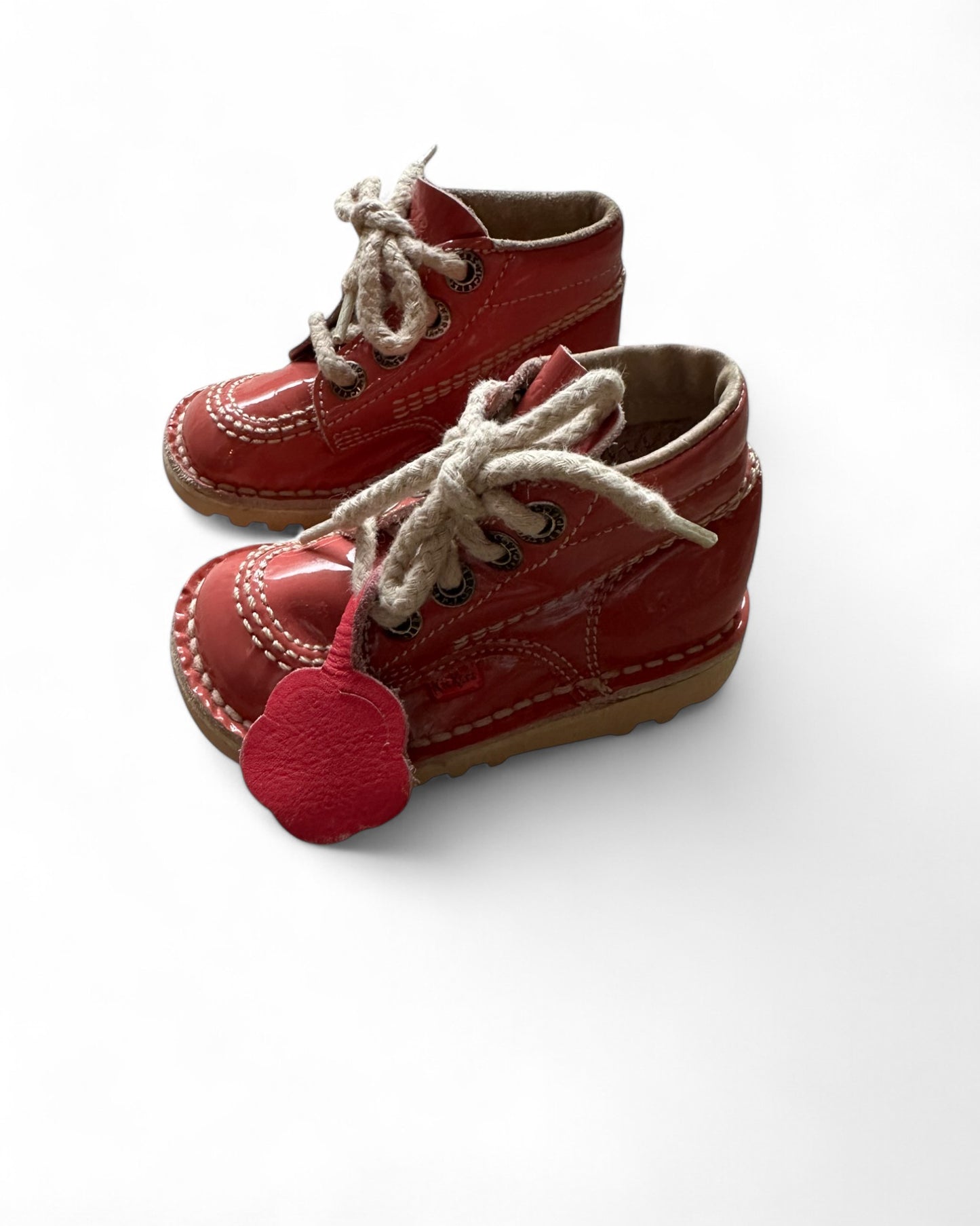 Kickers vintage toddler boot in pink patent leather (UK5/EU21)