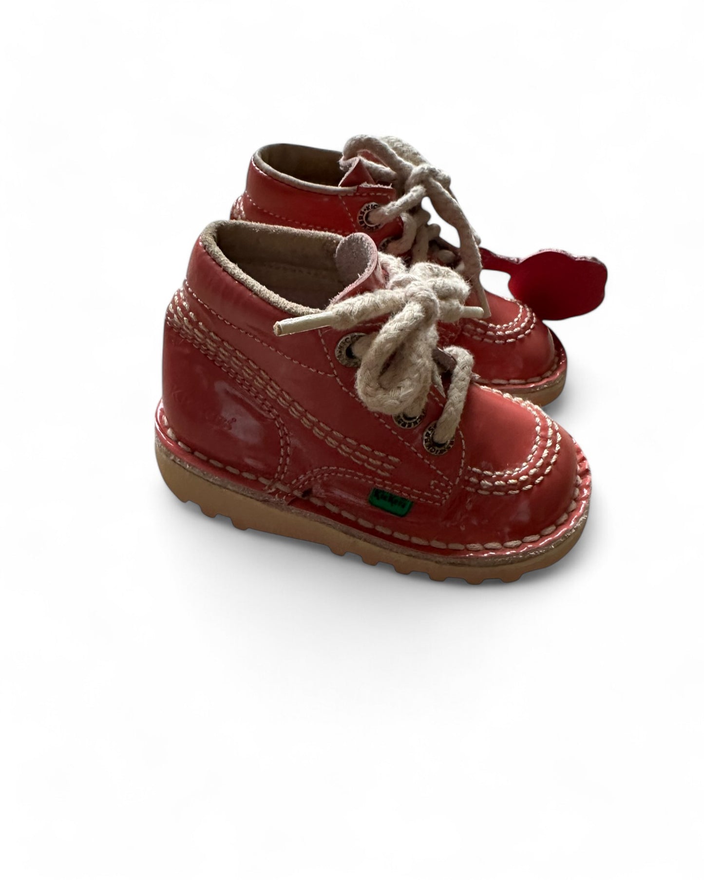 Kickers vintage toddler boot in pink patent leather (UK5/EU21)