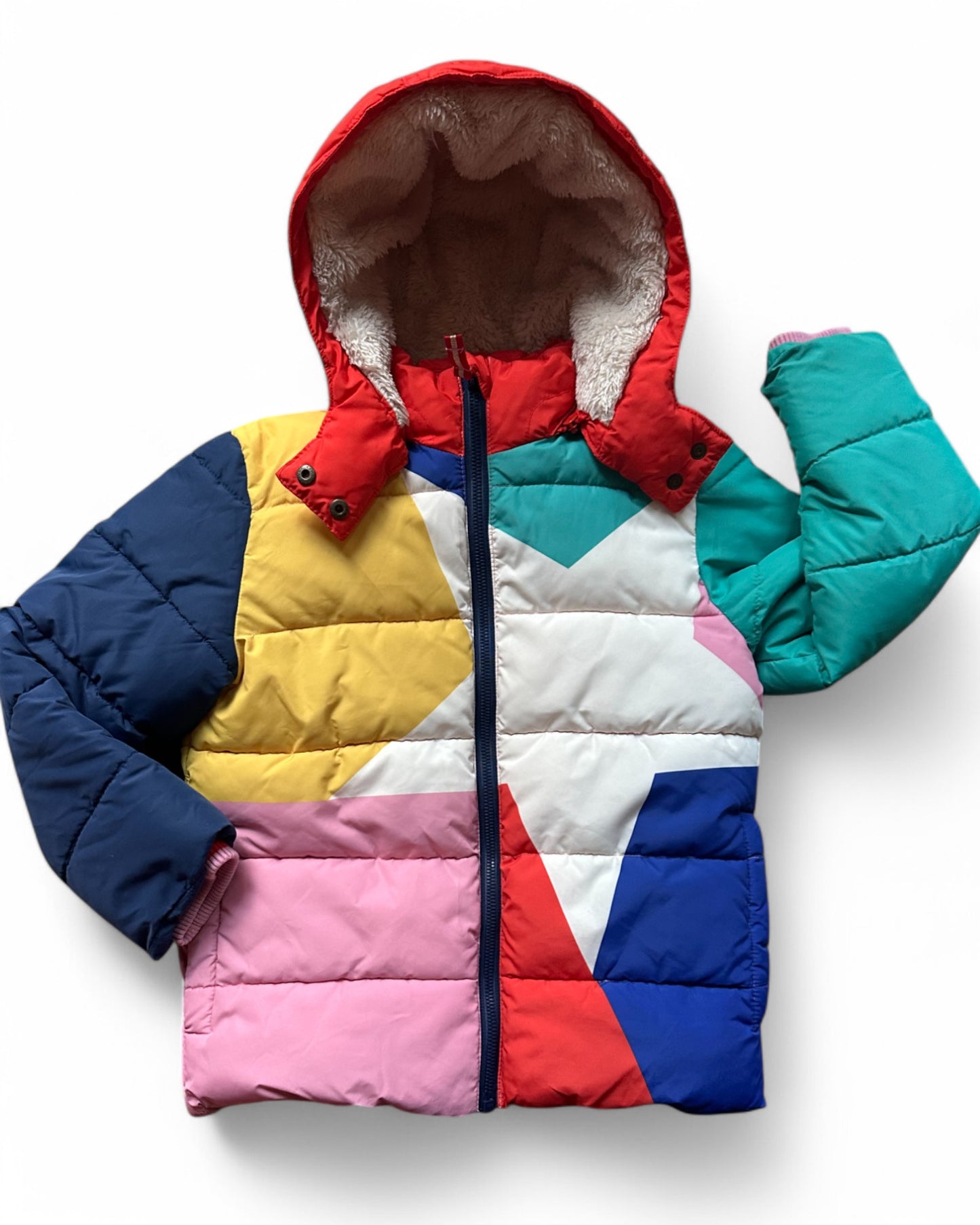 Mini Boden shower resistant padded multicoloured jacket (6-7yrs)