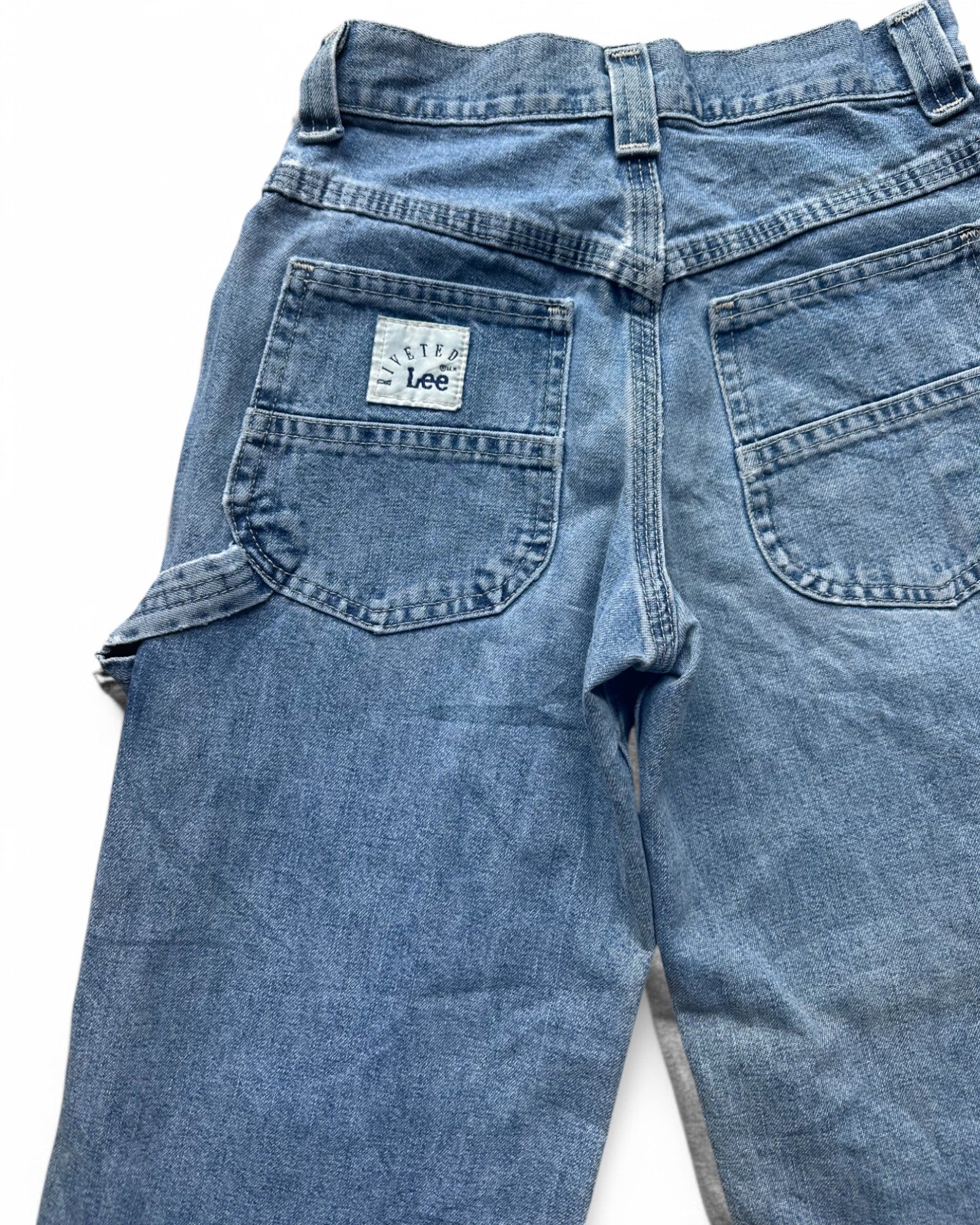 Lee vintage 90s light wash carpenter kids jeans