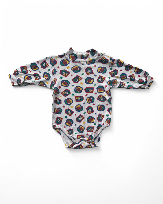 West Coast baby american football printed onesie