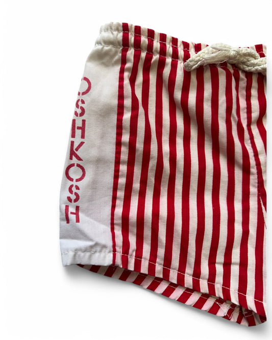 vintage 80s red and white striped oshkosh shorts