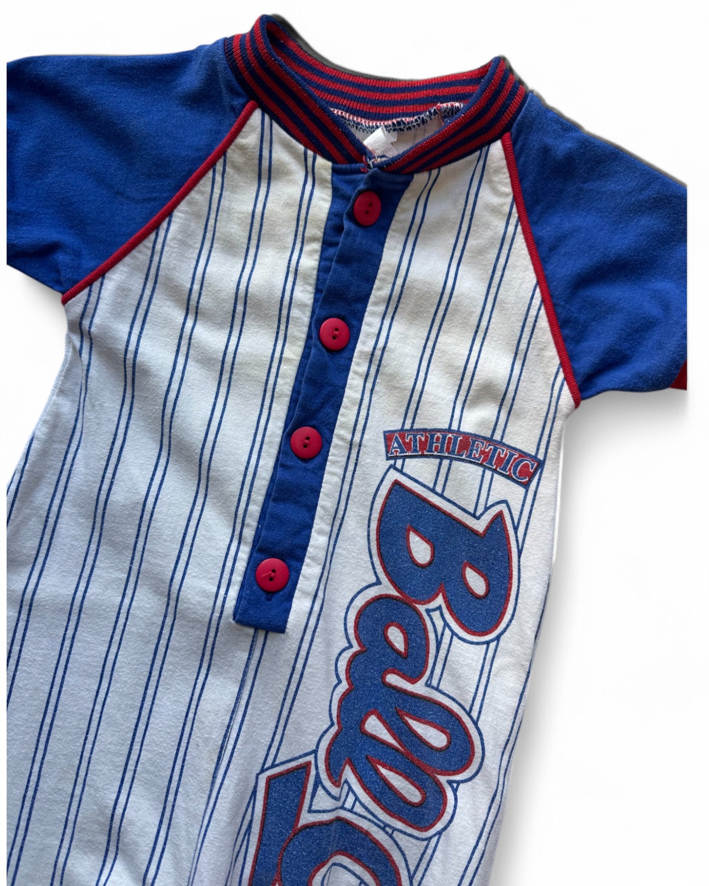Vintage 80's american baseball jersey onesie