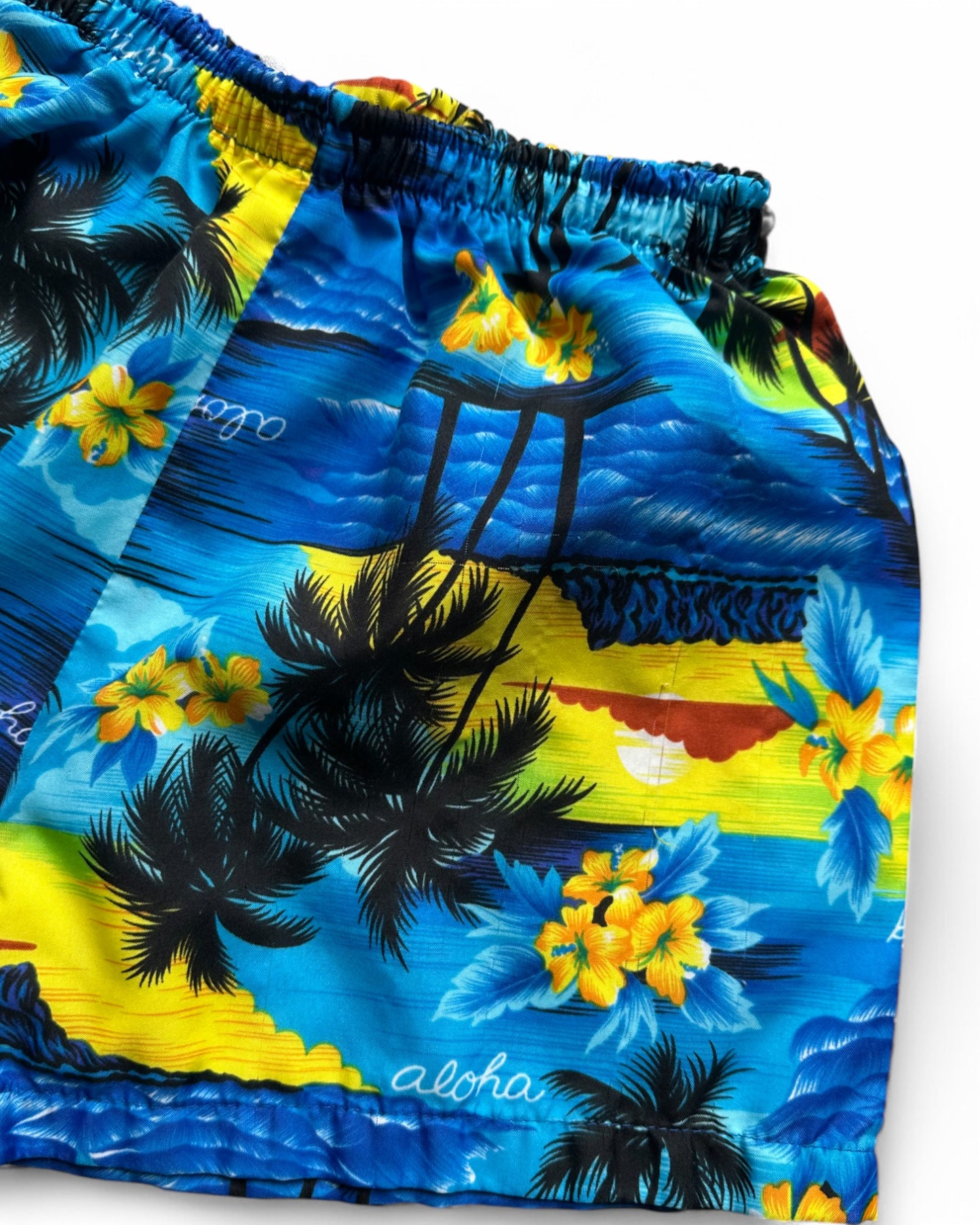 Vintage Hawaiian printed kids shorts