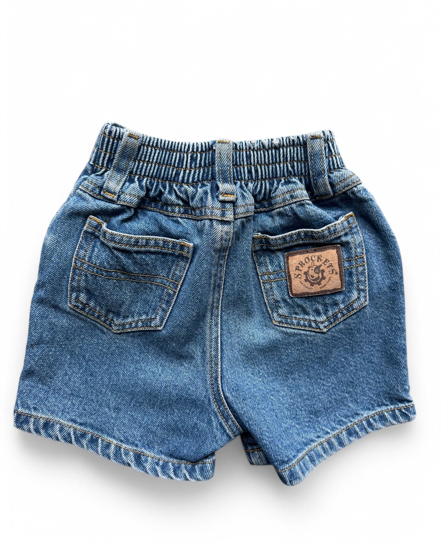 Vintage 90's Sprockets denim toddler shorts