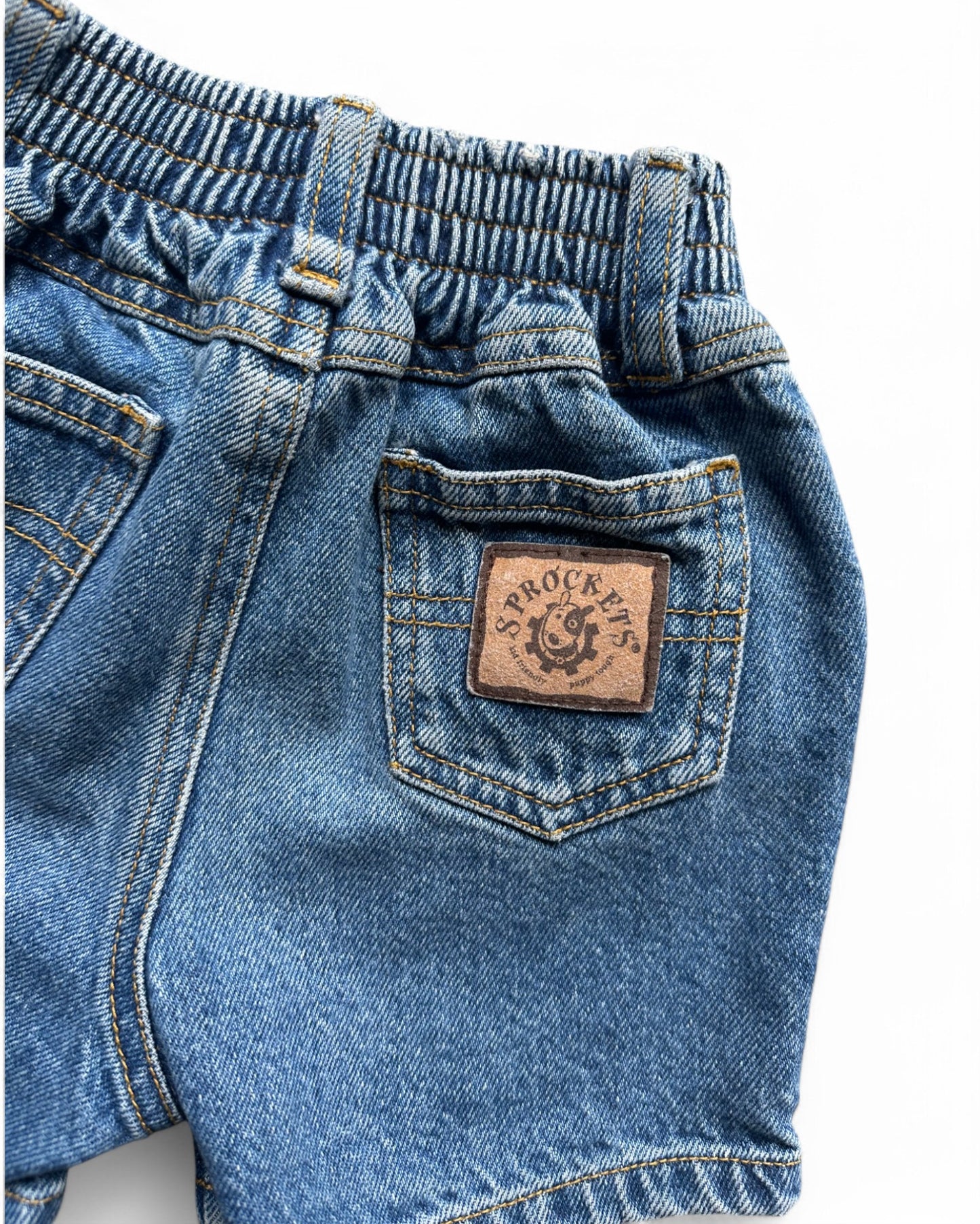 Vintage 90s Sprockets denim toddler shorts