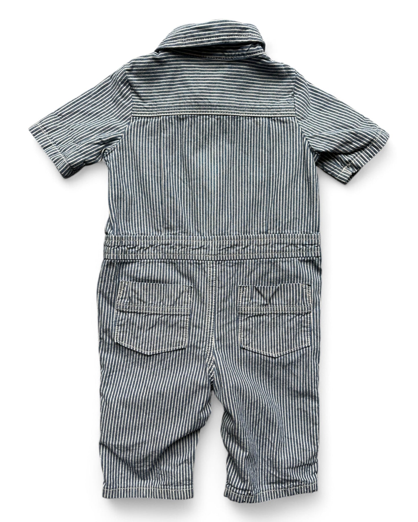Baby Gap hickory striped toddler boilersuit