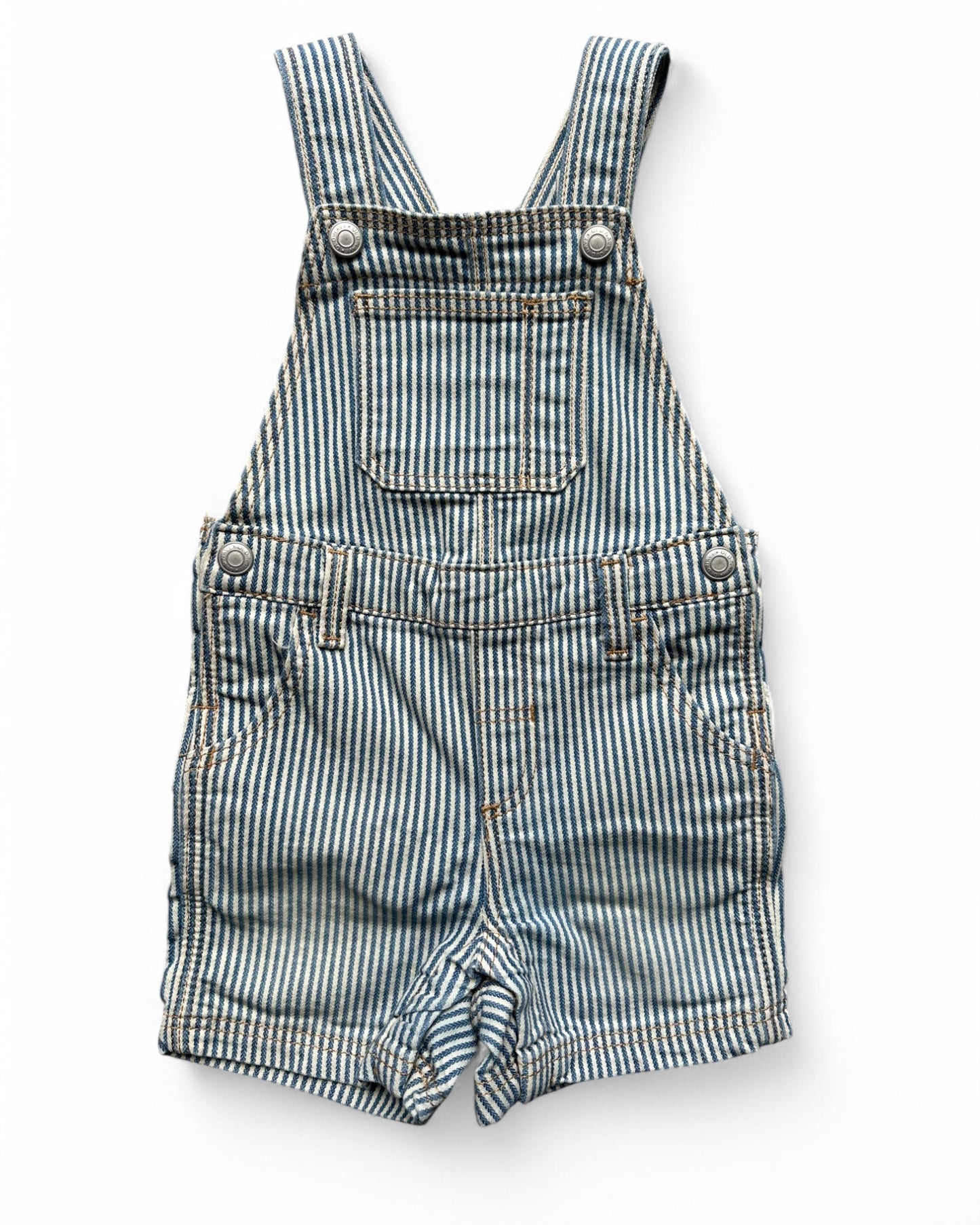 Vintage Old Navy striped short toddler dungarees