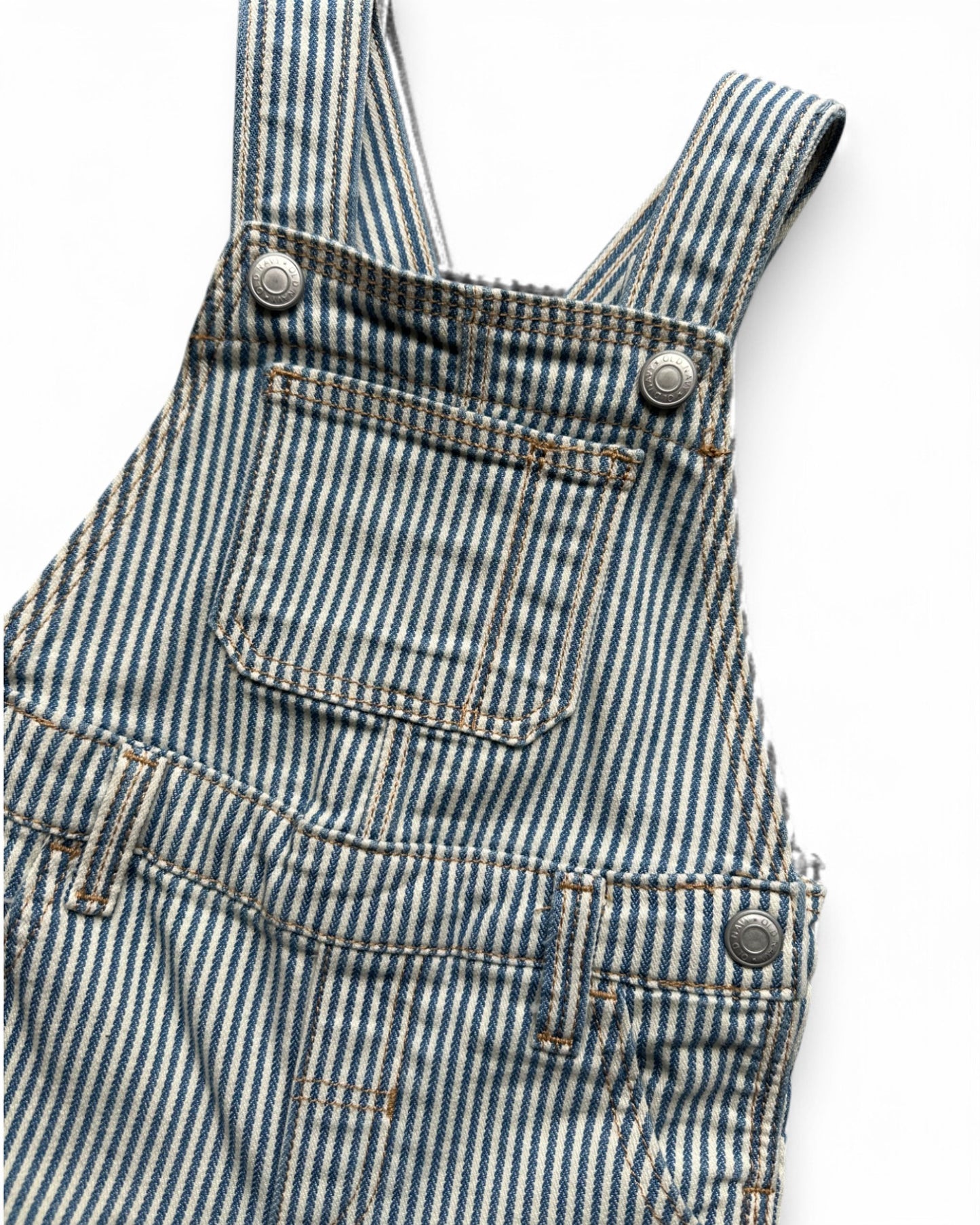 Vintage Old Navy striped short toddler dungarees