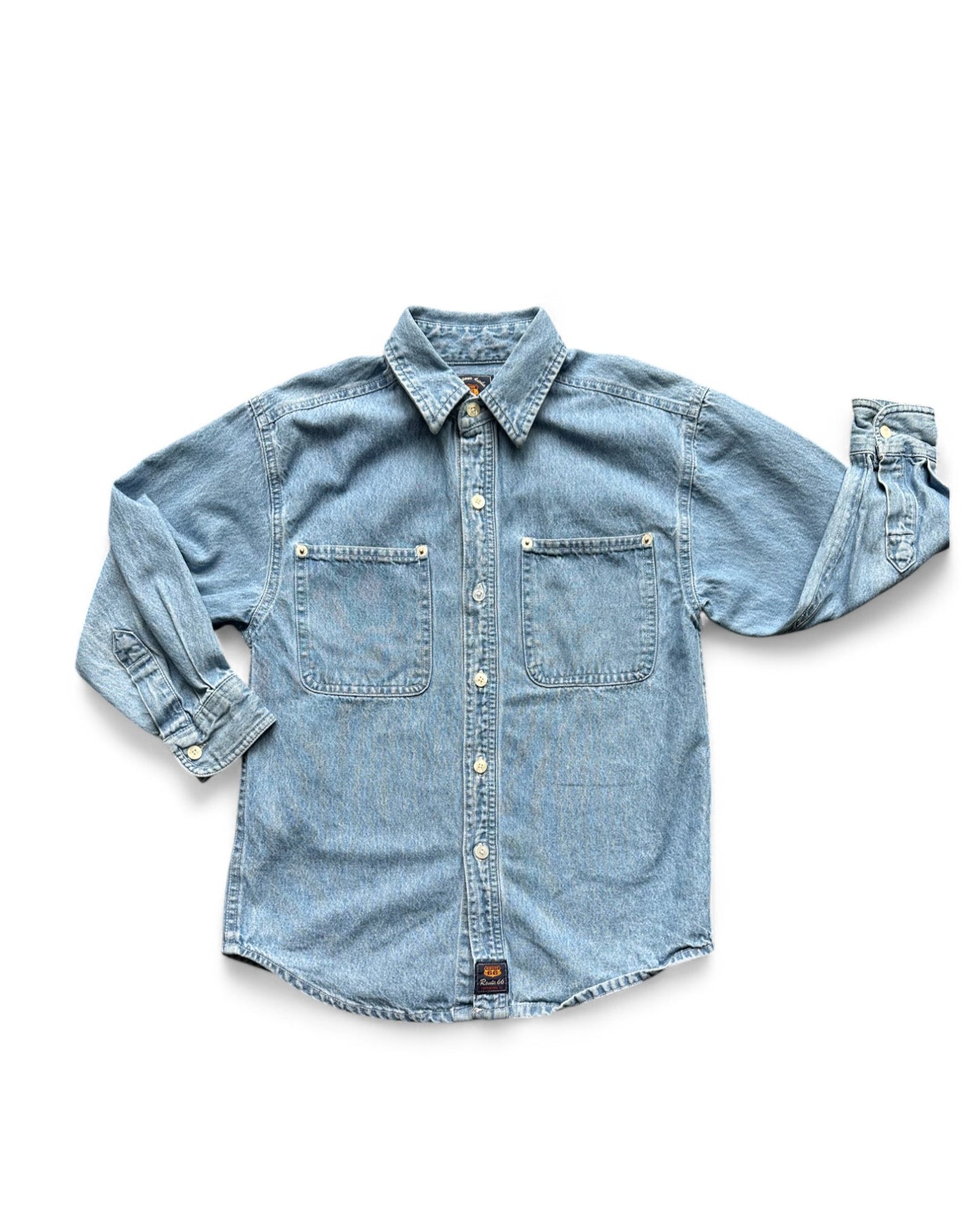 Vintage 90's Route 66 denim kids shirt