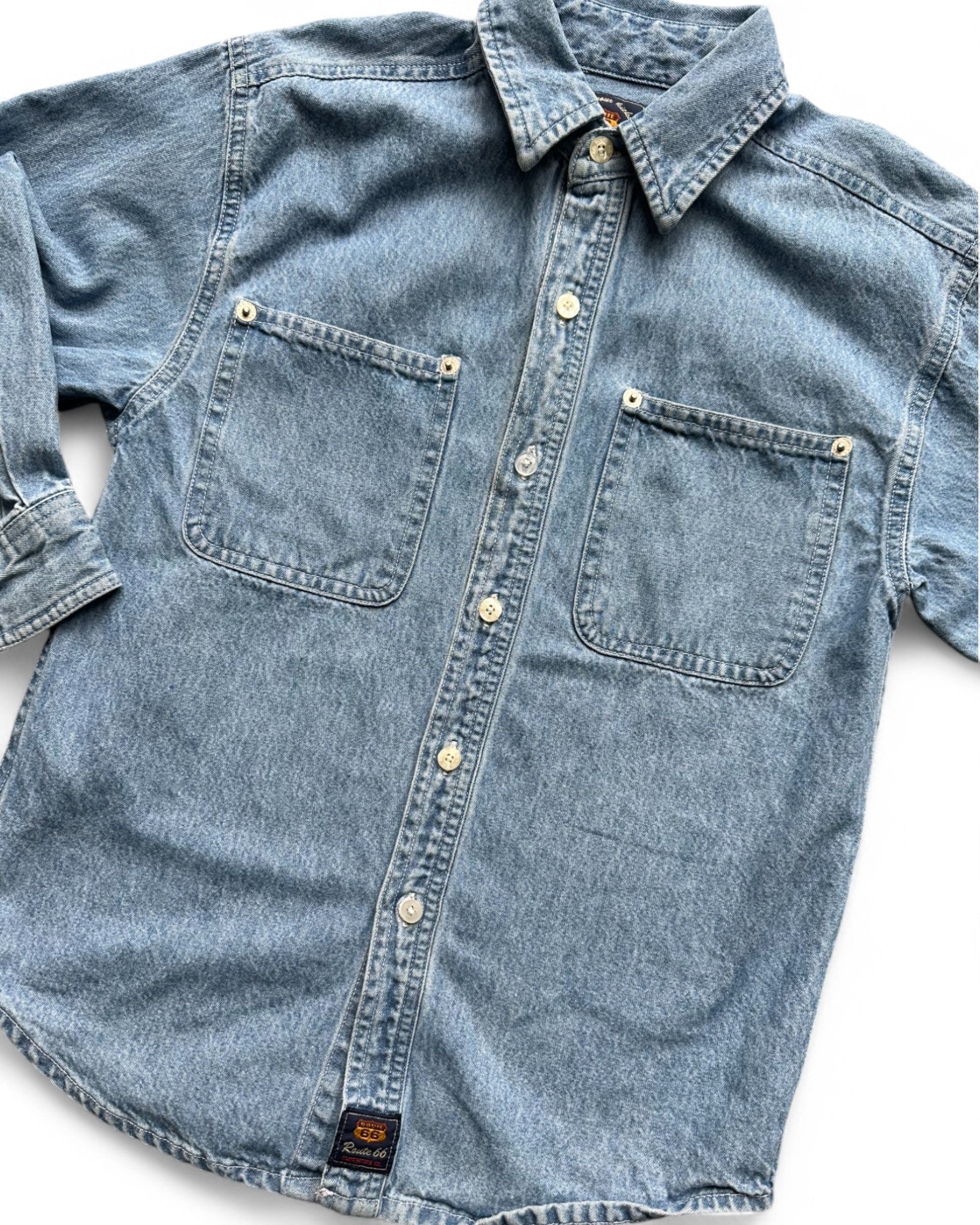 Vintage 90's Route 66 denim kids shirt
