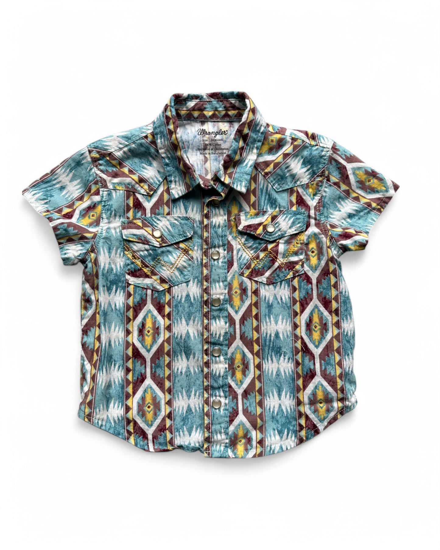 Vintage Wrangler western printed kids shirt