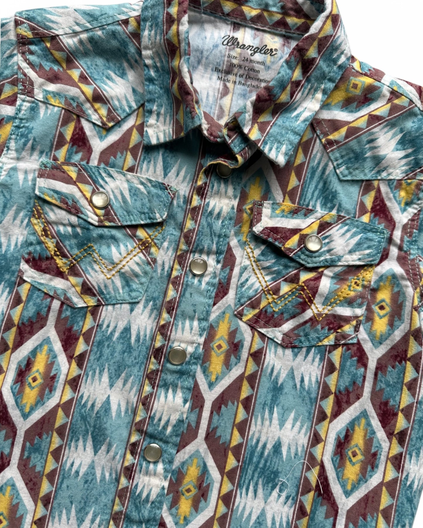 Vintage Wrangler western printed kids shirt