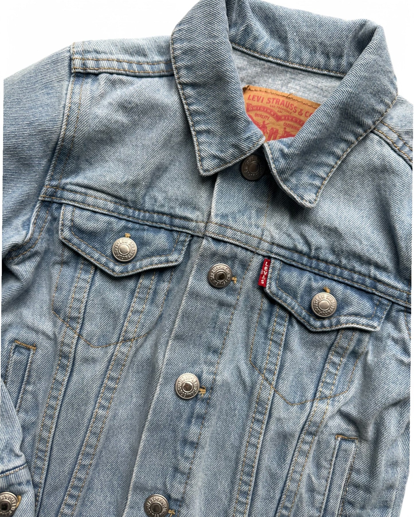 Levi's kids light wash denim trucker jacket