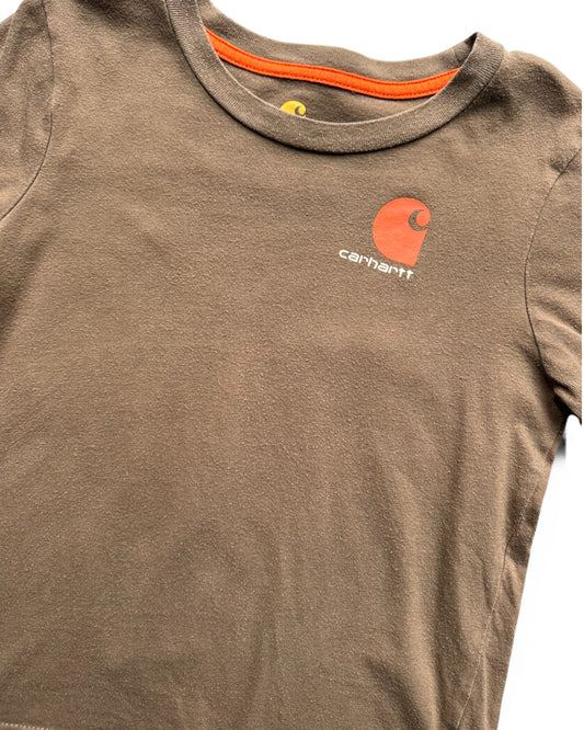 Carhartt vintage kids t shirt in brown