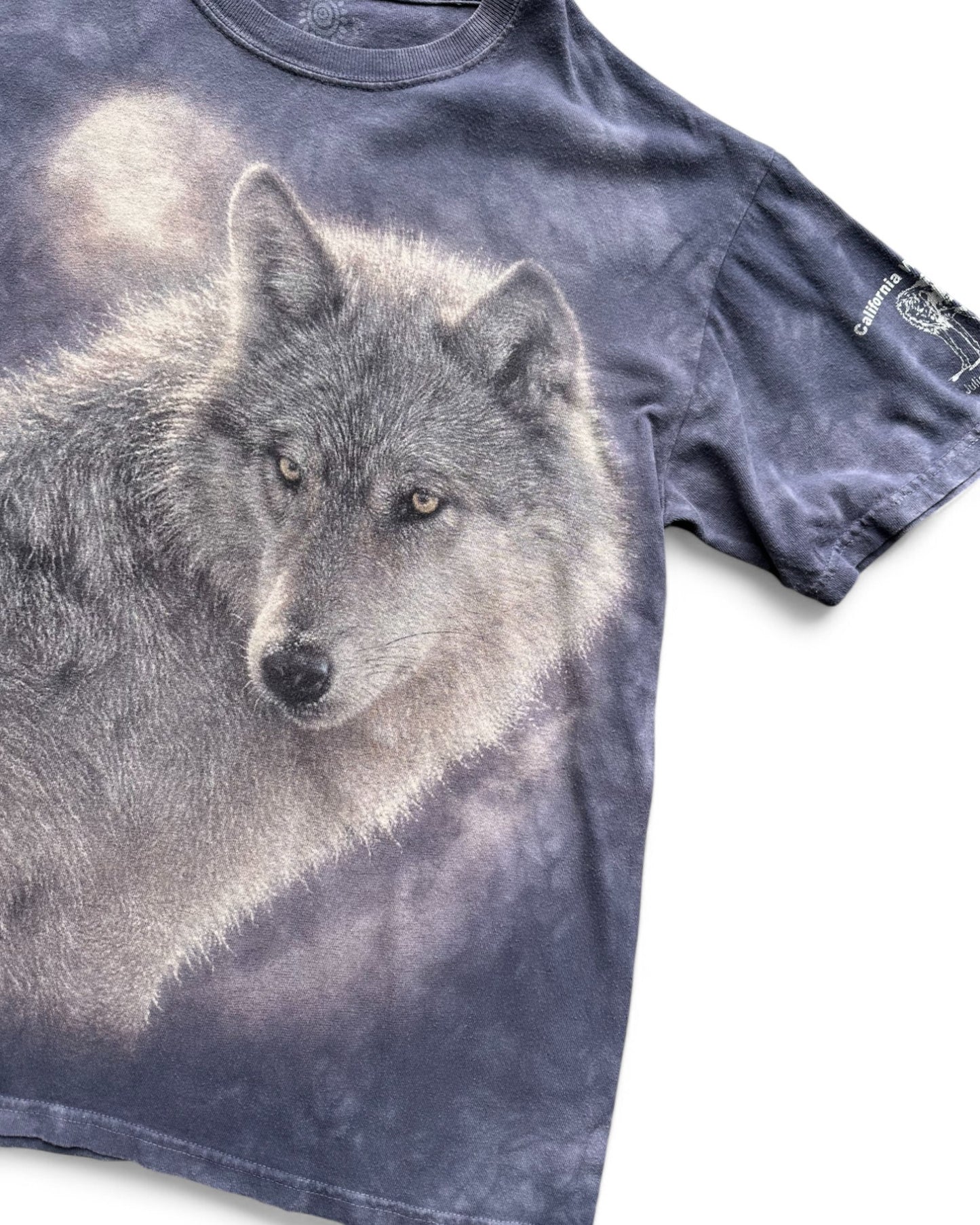 Vintage The Mountain California Wolf Centre graphic kids tie dye t shirt