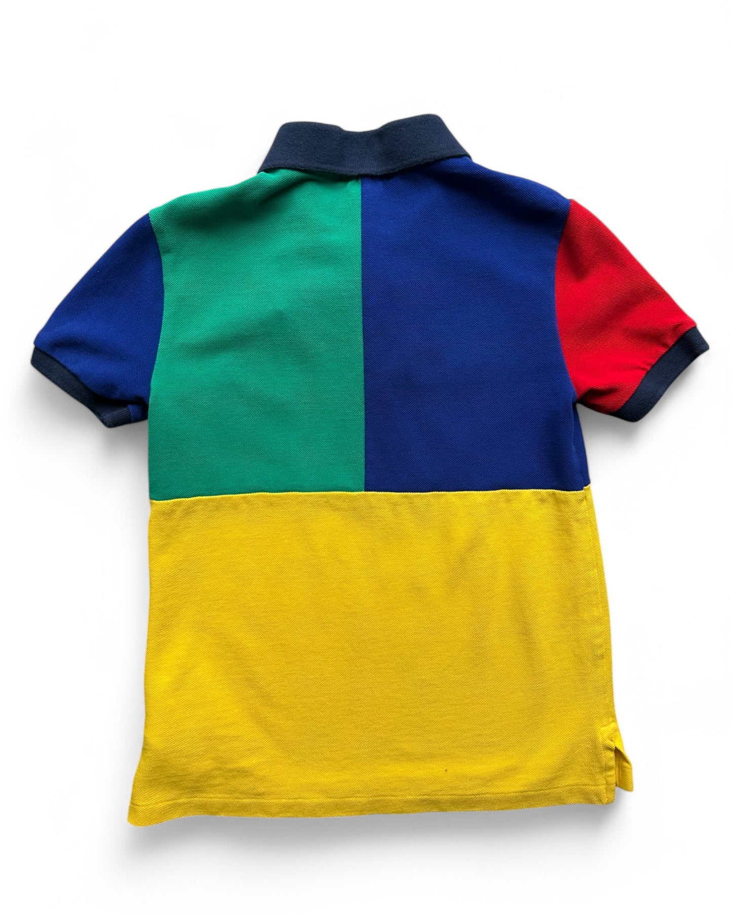 Polo Ralph Lauren colourblock cotton mesh kids polo shirt