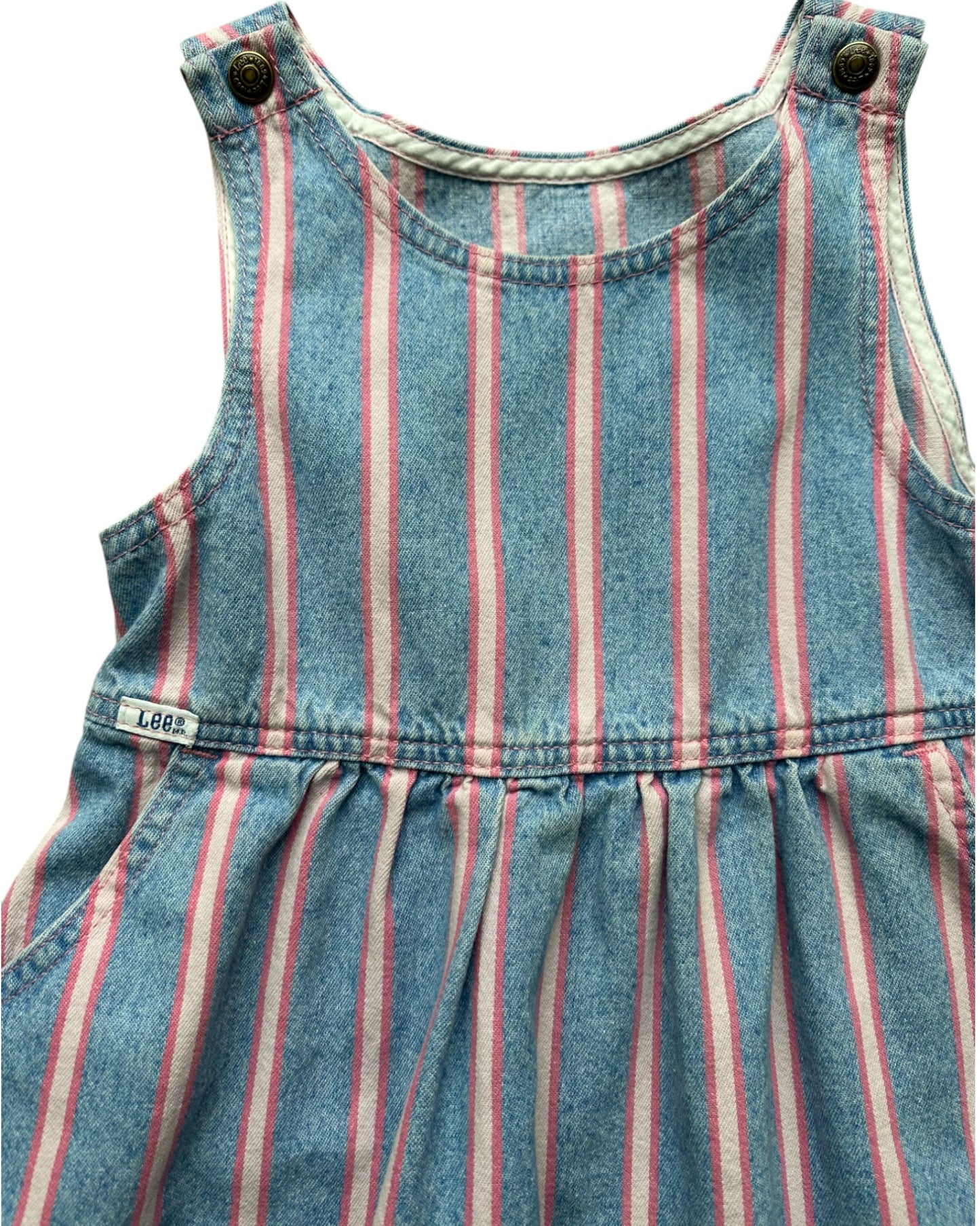 Vintage 90s Lee candy striped denim dress