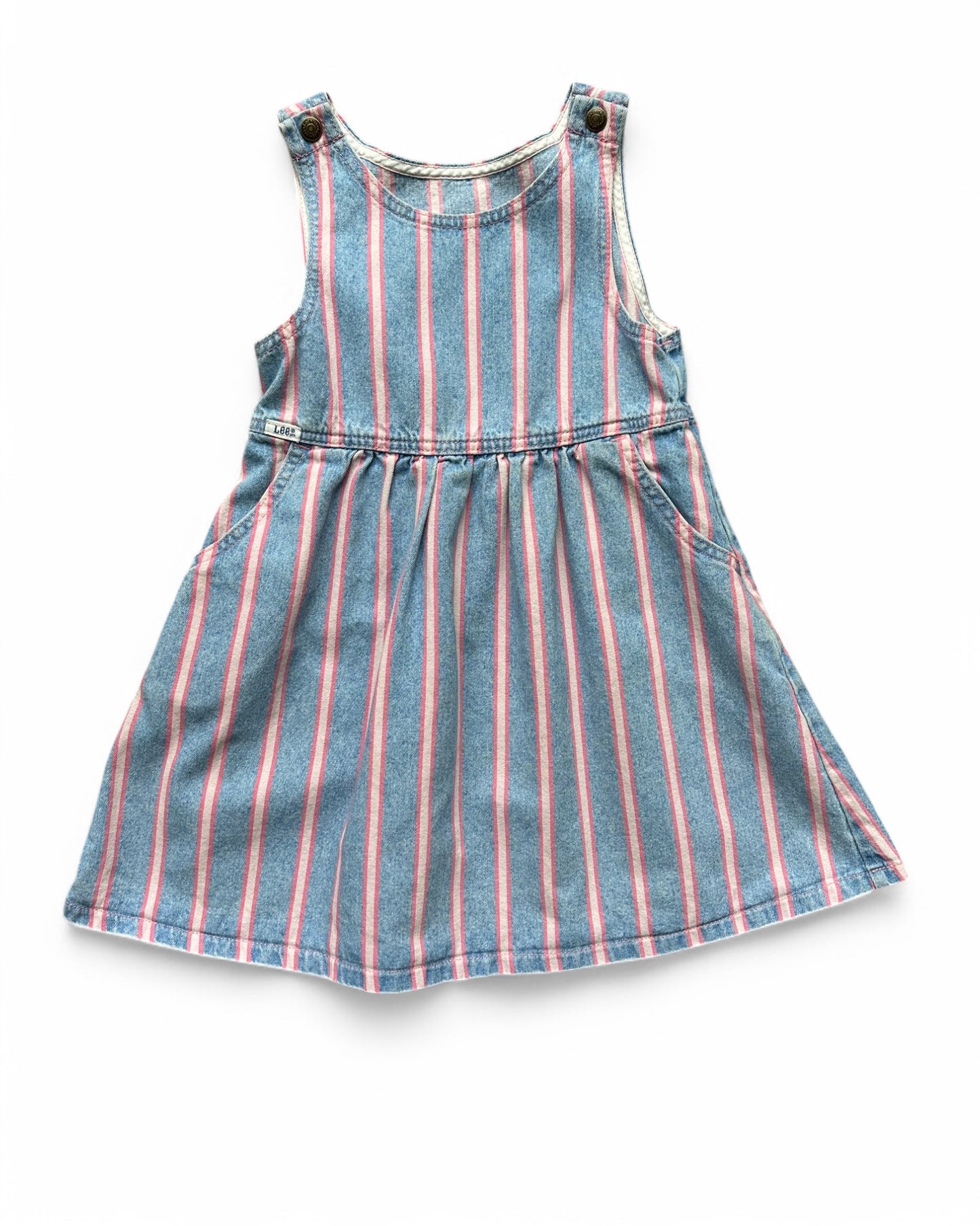 Vintage 90s Lee candy striped denim dress