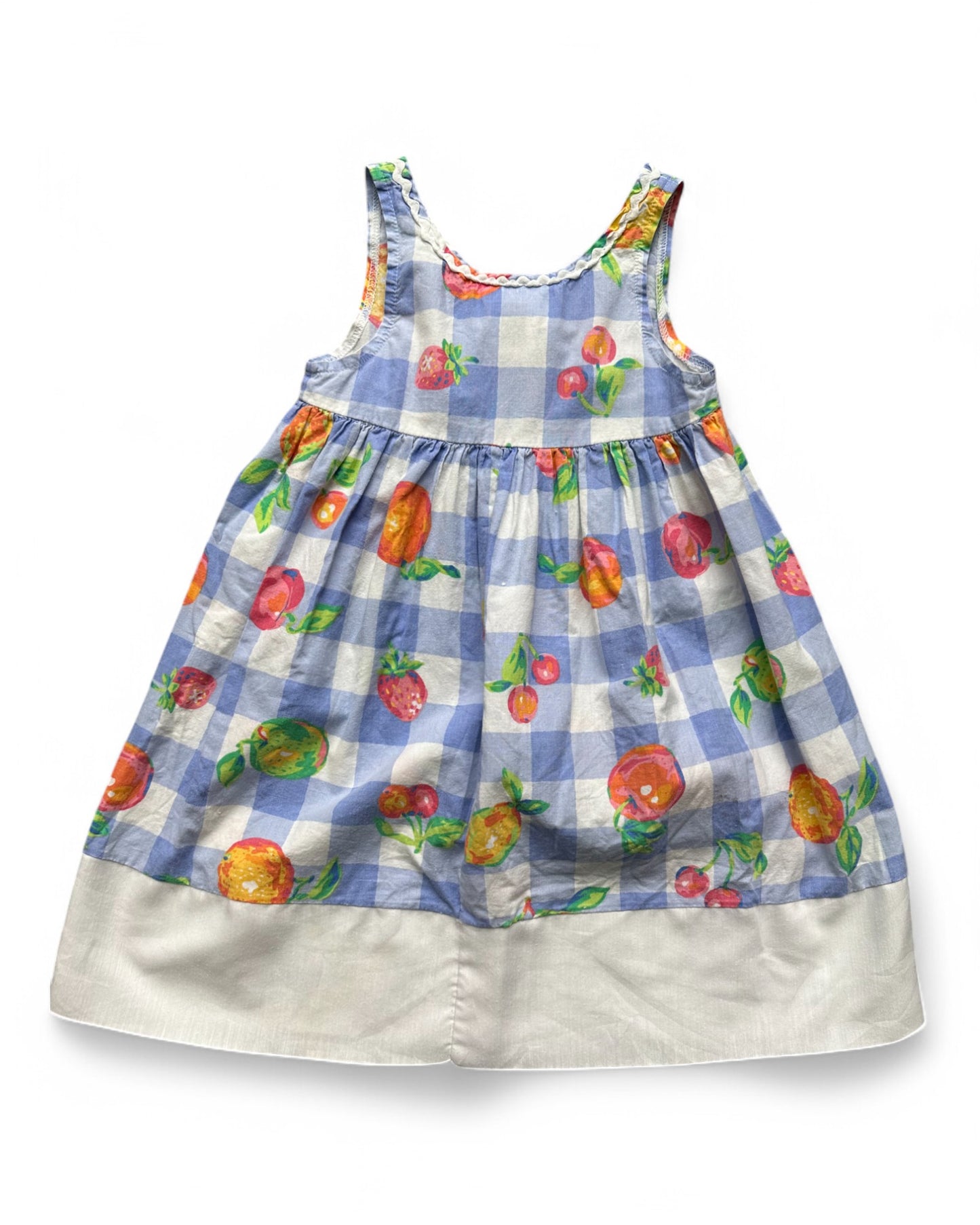 Vintage 90's fruit print cotton kids dress