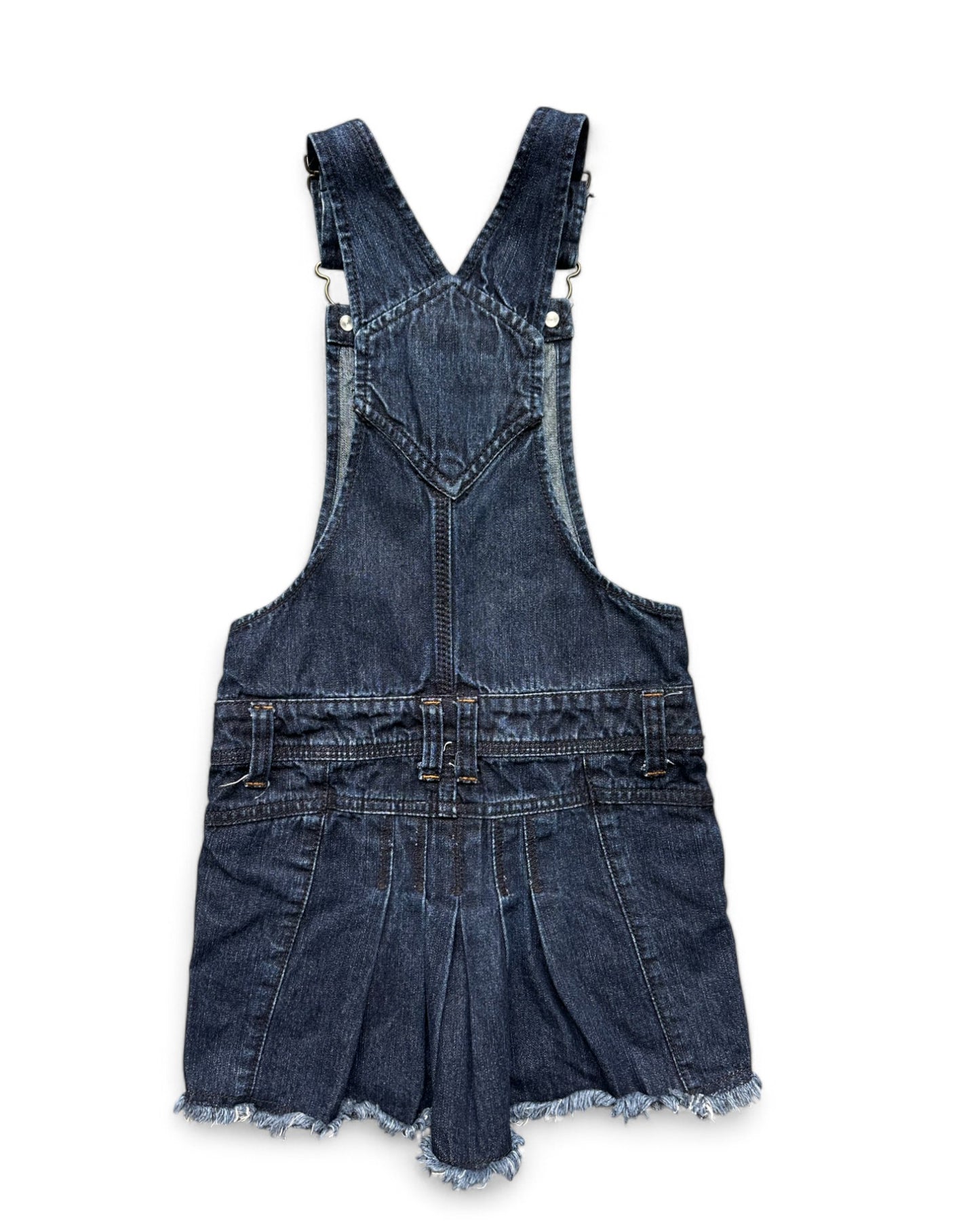 Faded Glory vintage 90s dark wash denim dungaree kids dress