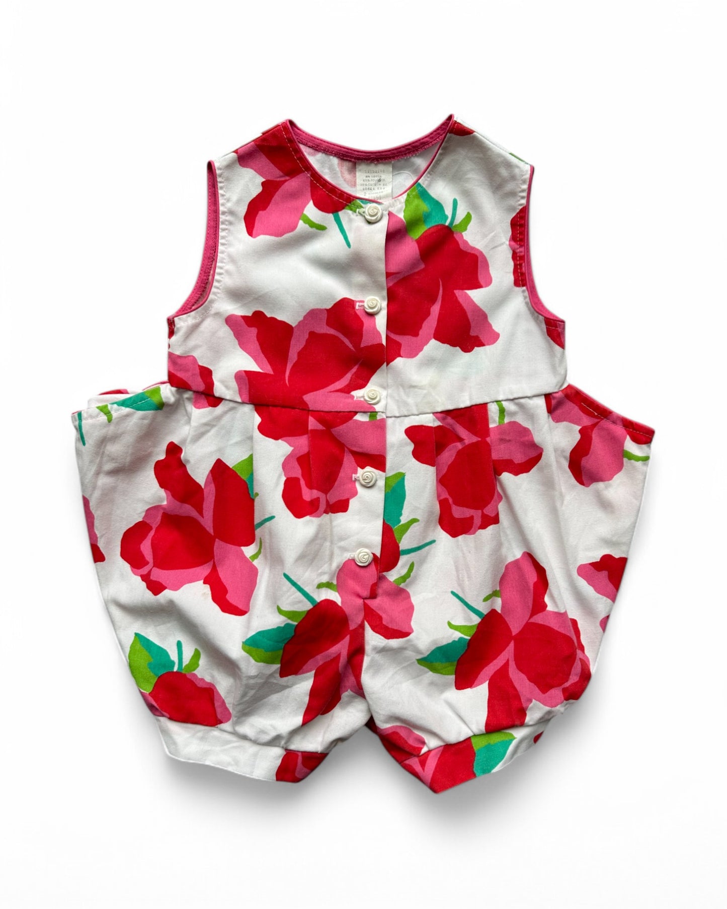 Vintage 90s floral print bubble fit toddler romper