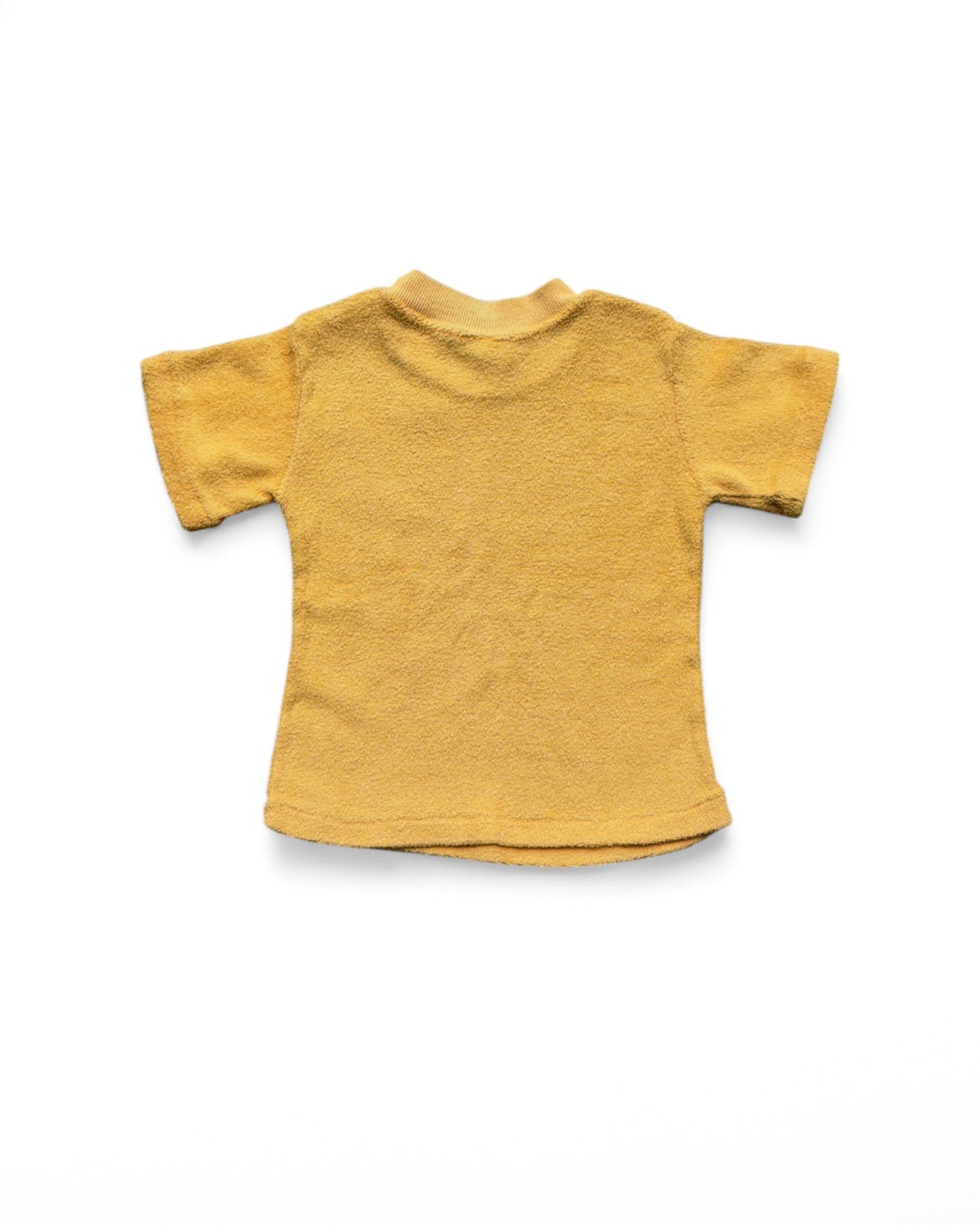 Vintage 80s french terrycloth yellow toddler t shirt