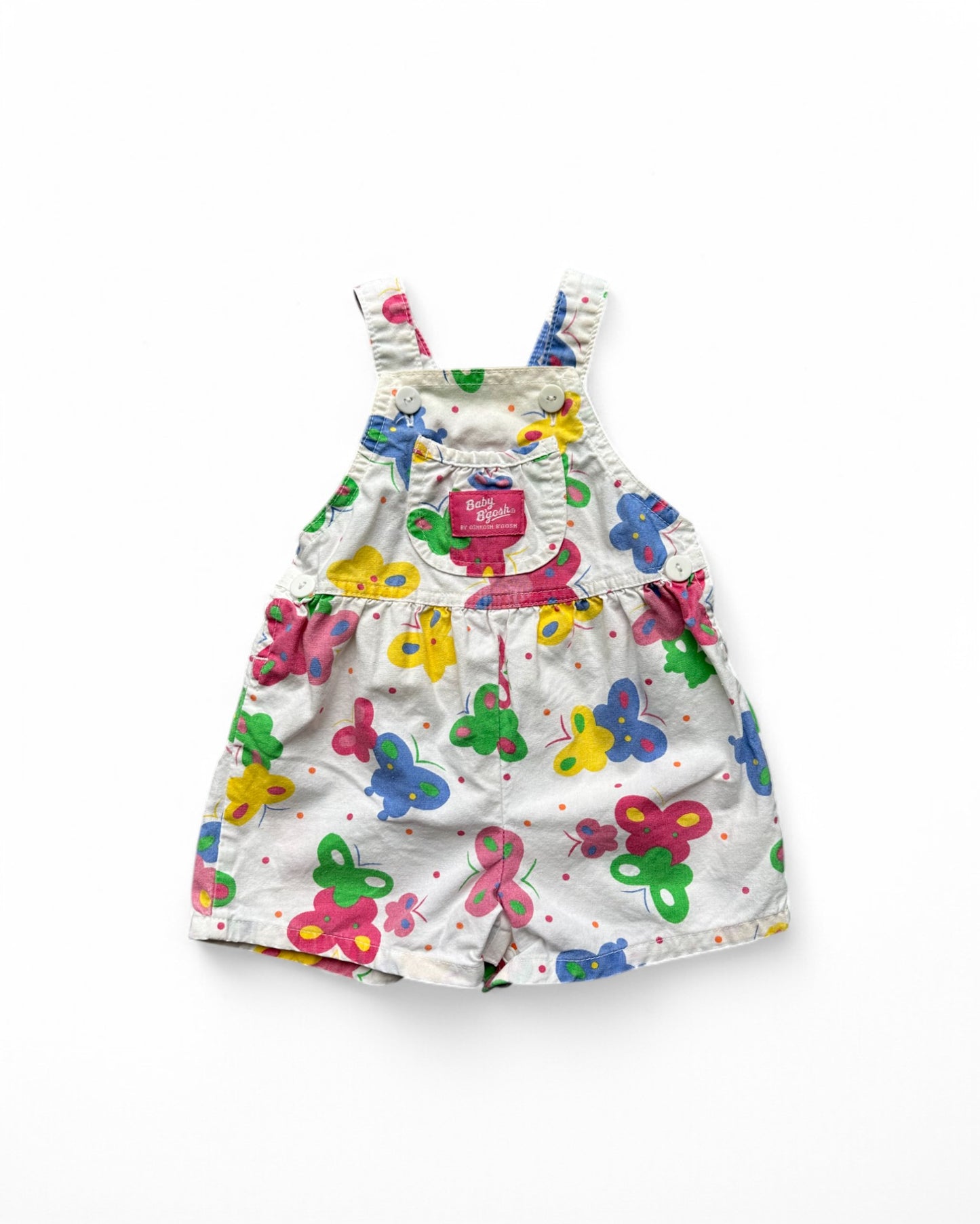 Baby B'Gosh vintage 90's butterfly print short dungarees