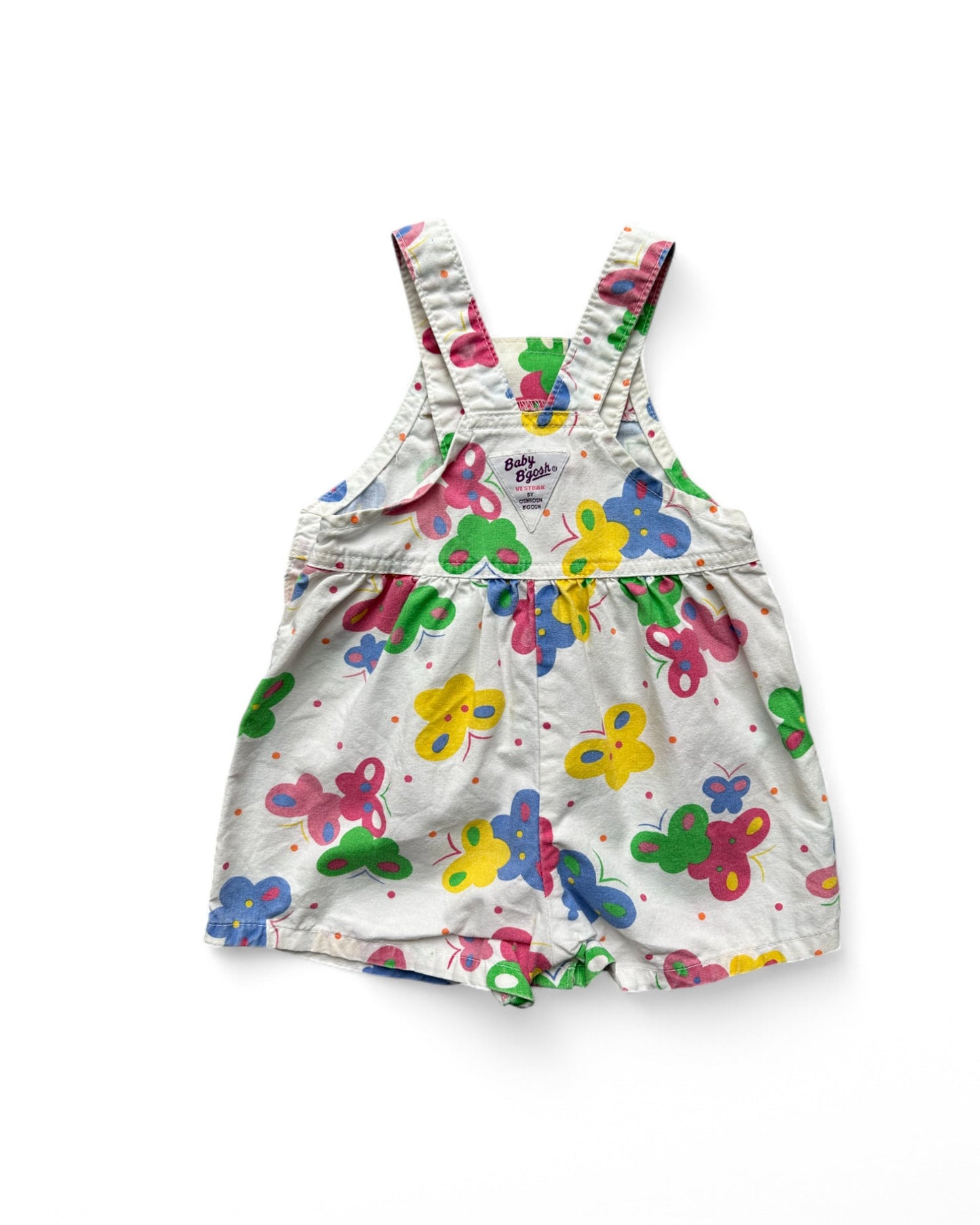 Baby B'Gosh vintage 90's butterfly print short dungarees