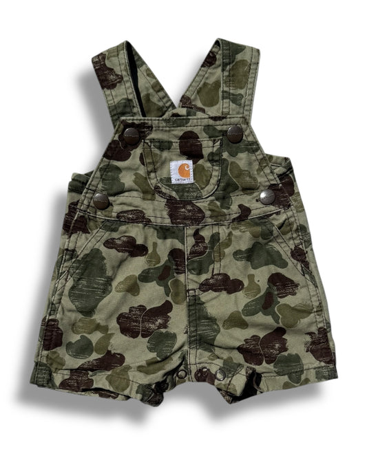 Carhartt vintage camo print short baby dungarees