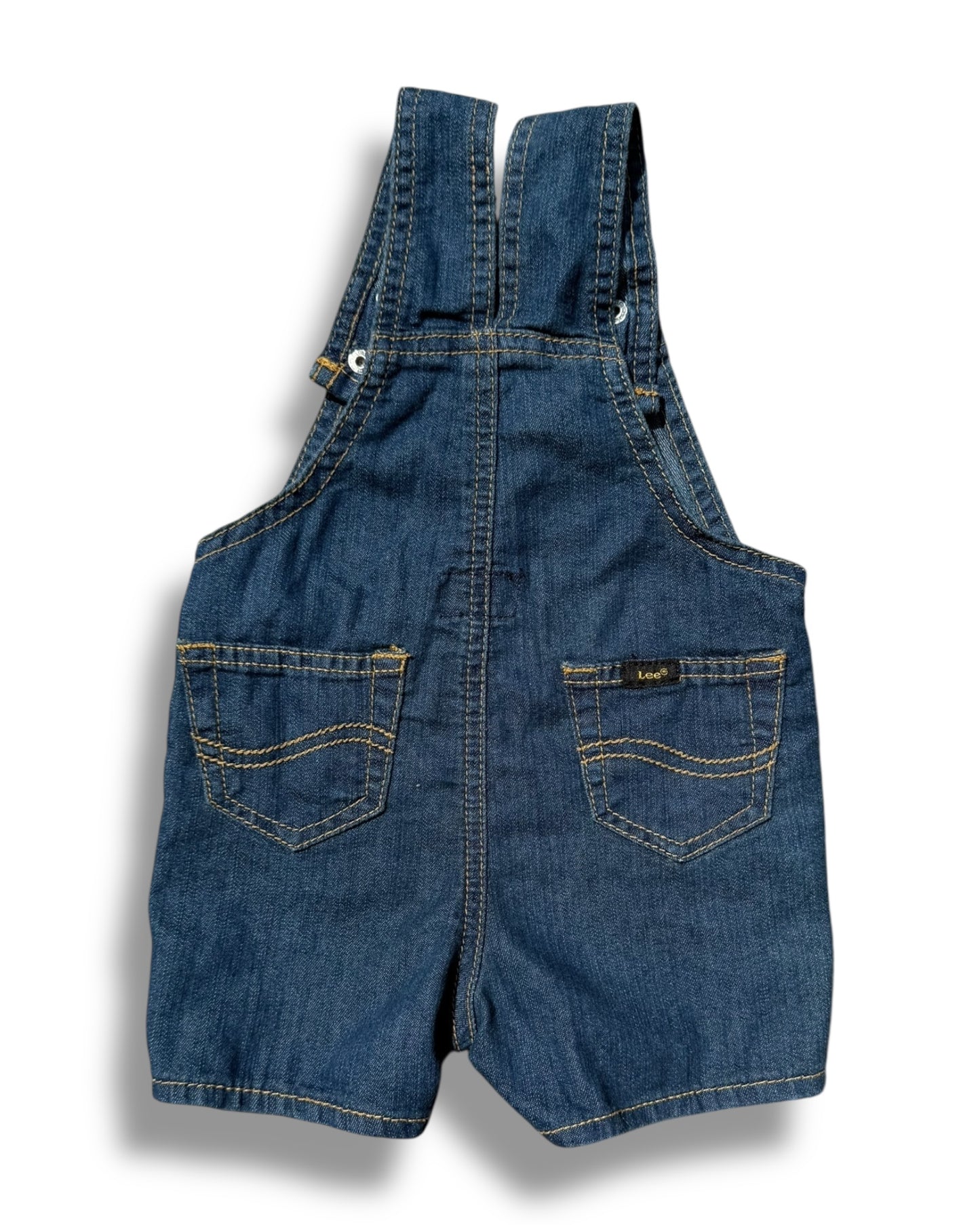 Vintage 90s short dark wash toddler dungarees