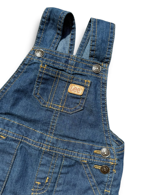 Vintage 90s short dark wash toddler dungarees