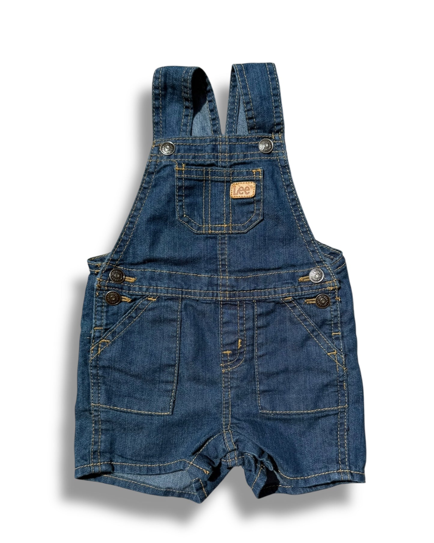 Vintage 90s short dark wash toddler dungarees