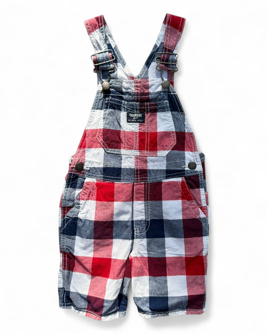 Oshkosh B'Gosh checked short kids dungarees