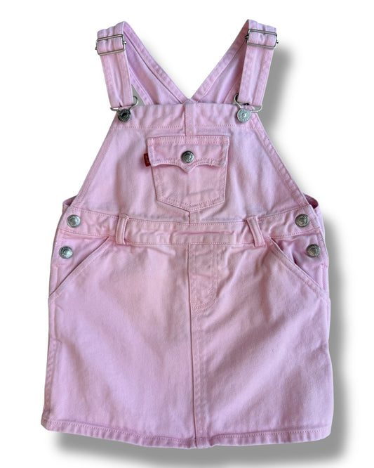 Vintage Levi's pink denim toddler dungaree dress