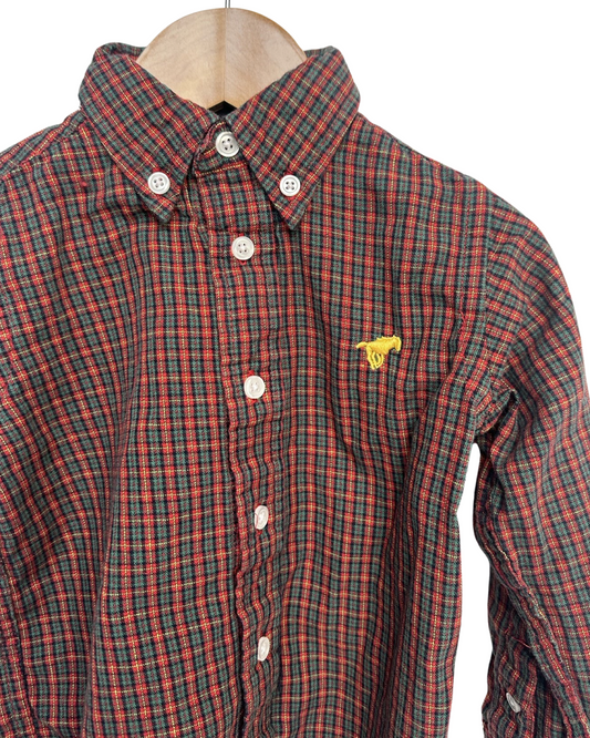 Wrangler vintage checked button down shirt (size 2-3yrs)