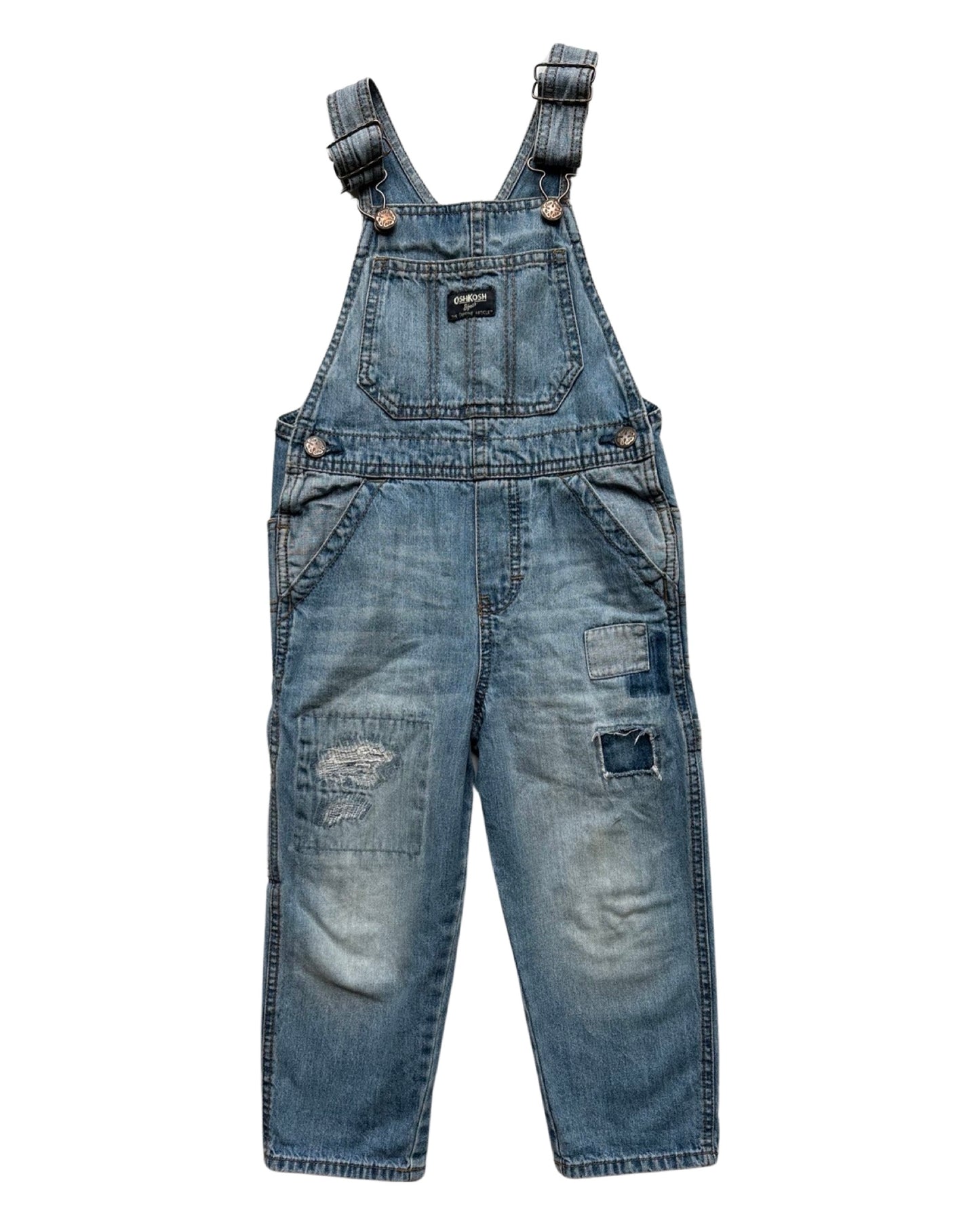 Oshkosh light wash carpenter dungarees