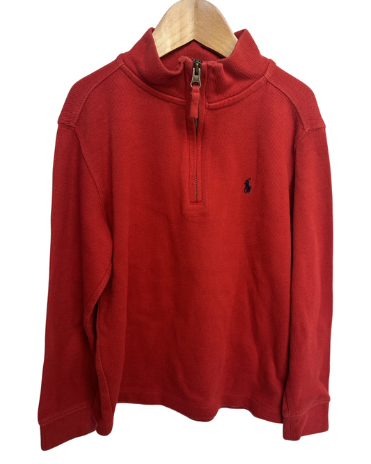 Ralph Lauren red 1/4 zip jumper (size 6-7yrs)