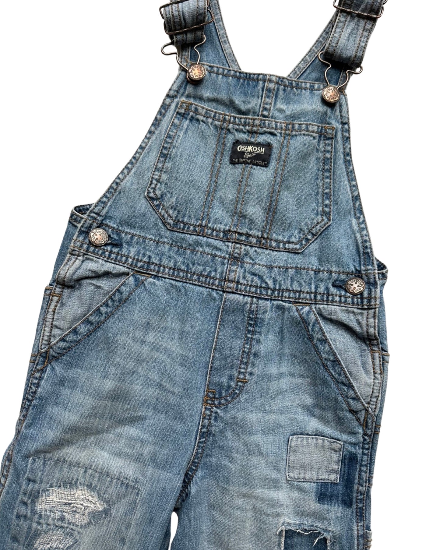 Oshkosh light wash carpenter dungarees