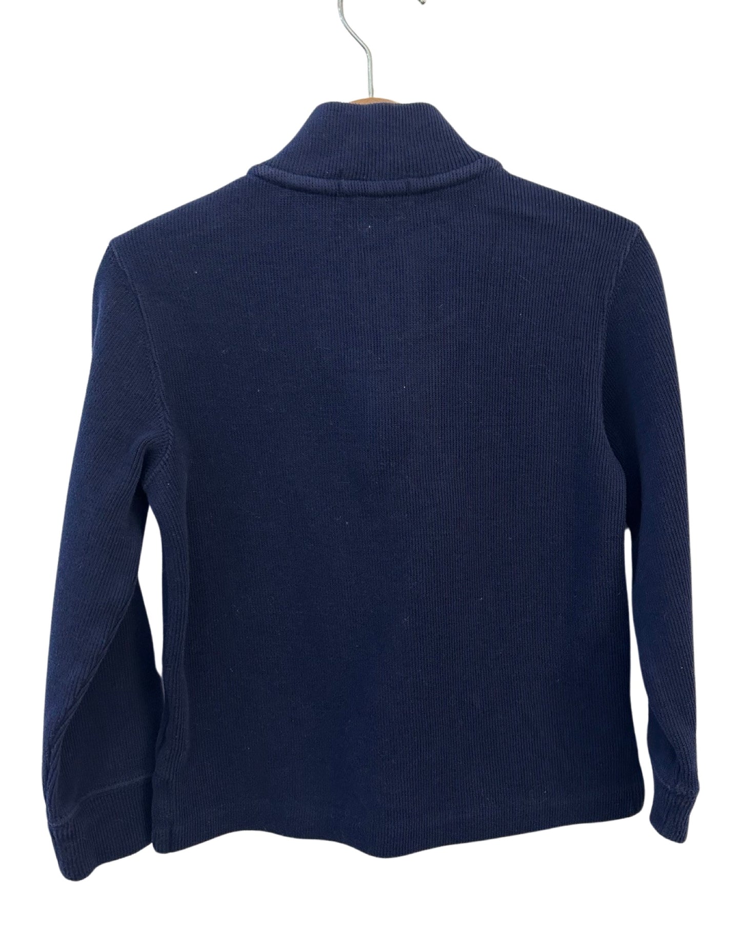 Ralph Lauren navy jersey quarter zip sweater