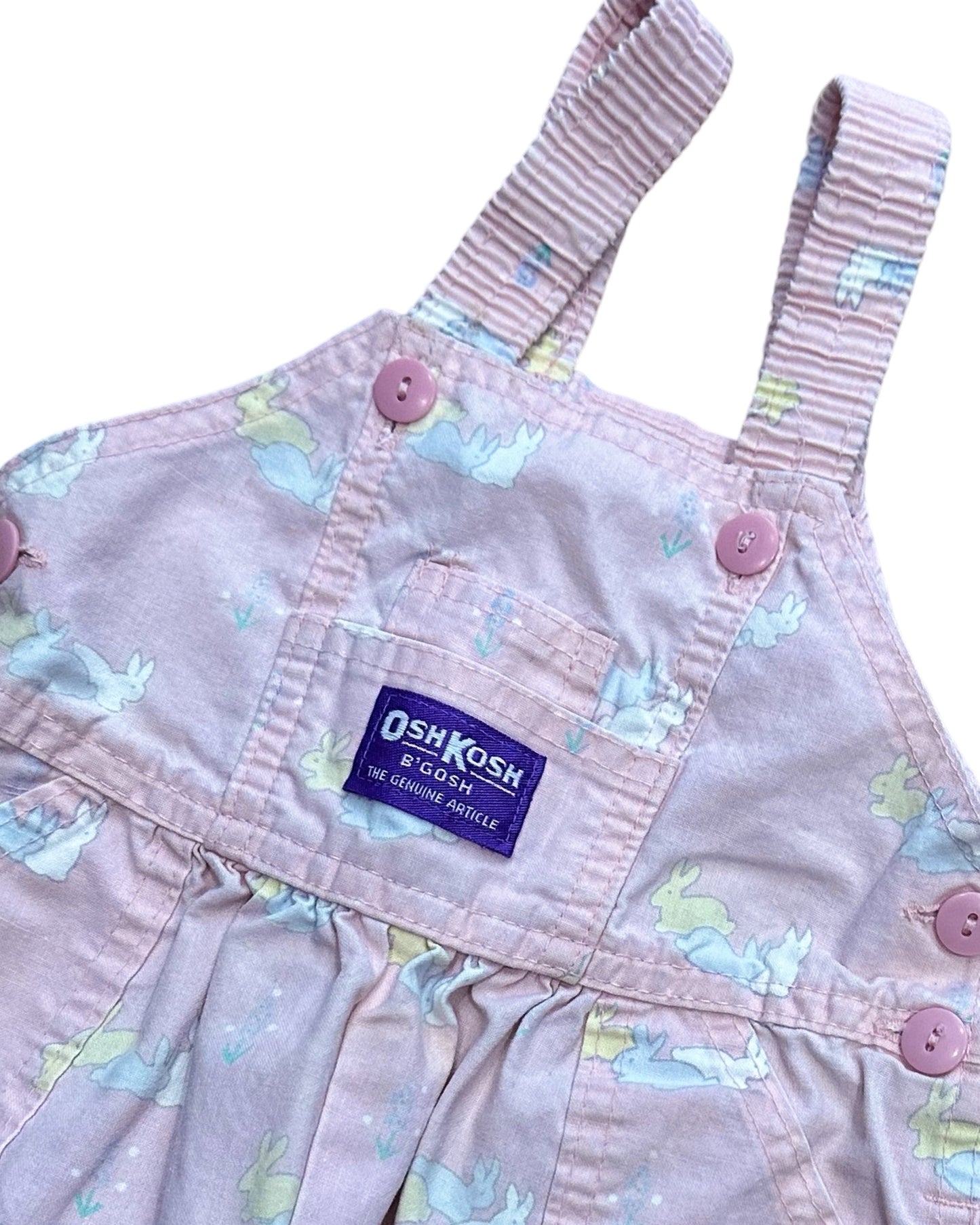 Vintage Oshkosh bunny print cotton dungarees