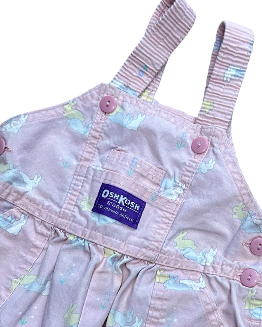 Vintage Oshkosh bunny print cotton dungarees