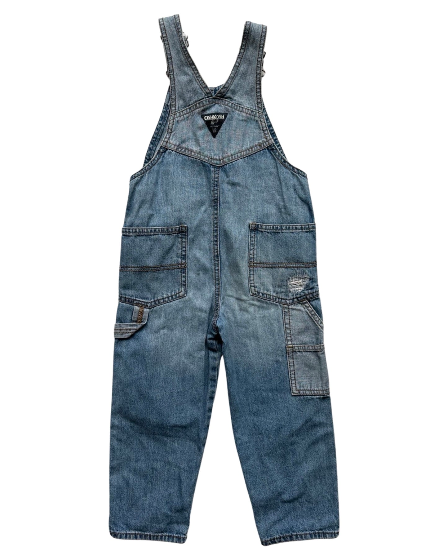 Oshkosh light wash carpenter dungarees