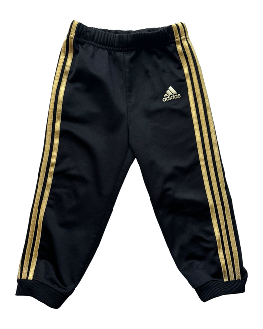 Vintage Adidas joggers in black/gold (1-2yrs)