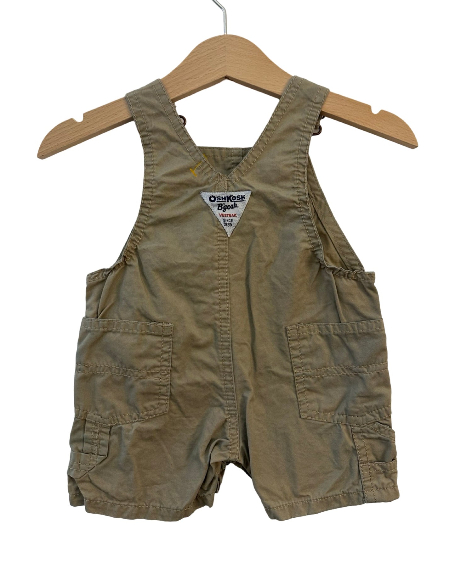 Oshkosh tan short dungarees