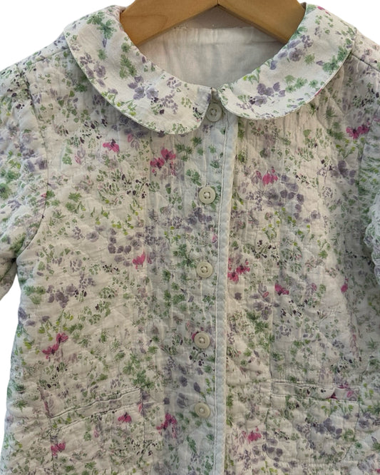 Vintage M&S floral print quilted jacket (12-18mths)
