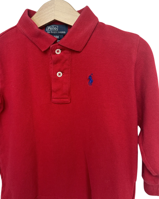 Ralph Lauren red polo shirt (size 18-24mths)